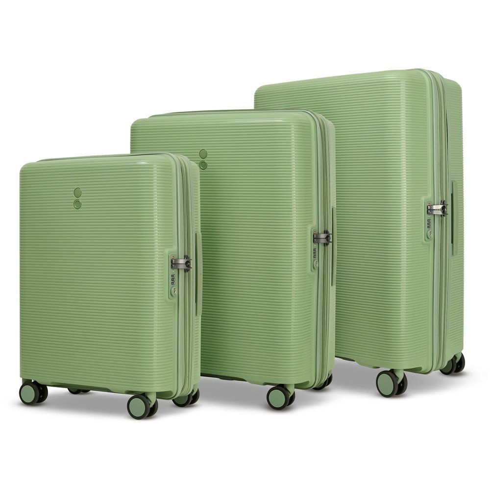 echolac-forza-kofferset-4-wiel-expandable-groen.jpg ست چمدان اکولاک مدل فورزا - Image 1